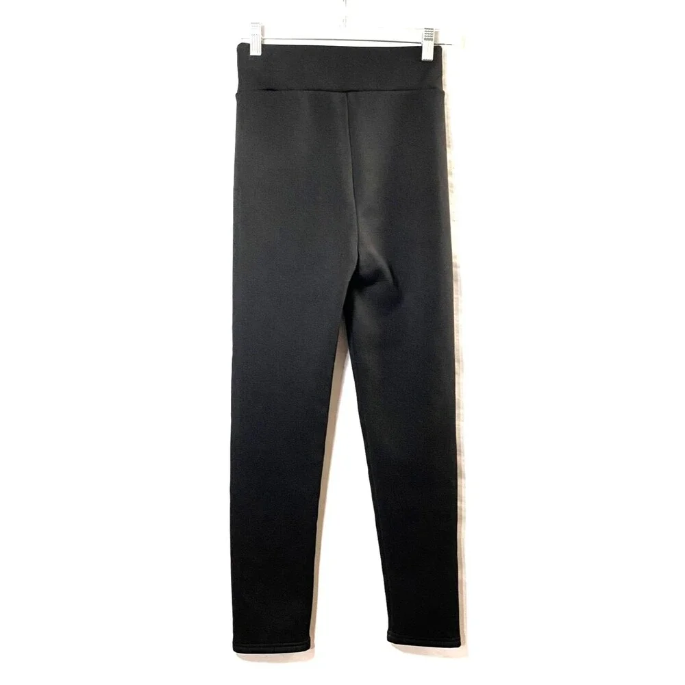 SIAEAMRG Sherpa Fleece Leggings Womens Estimated Size Medium Black Cream Read - Picture 7 of 14
